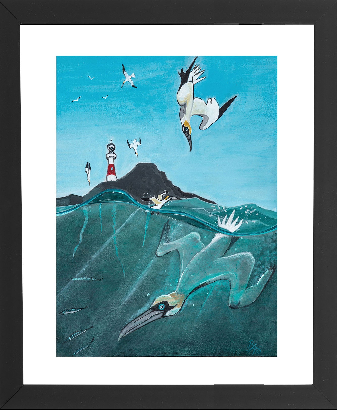 'Aerial Divers' Limited Edition Giclée Art Print