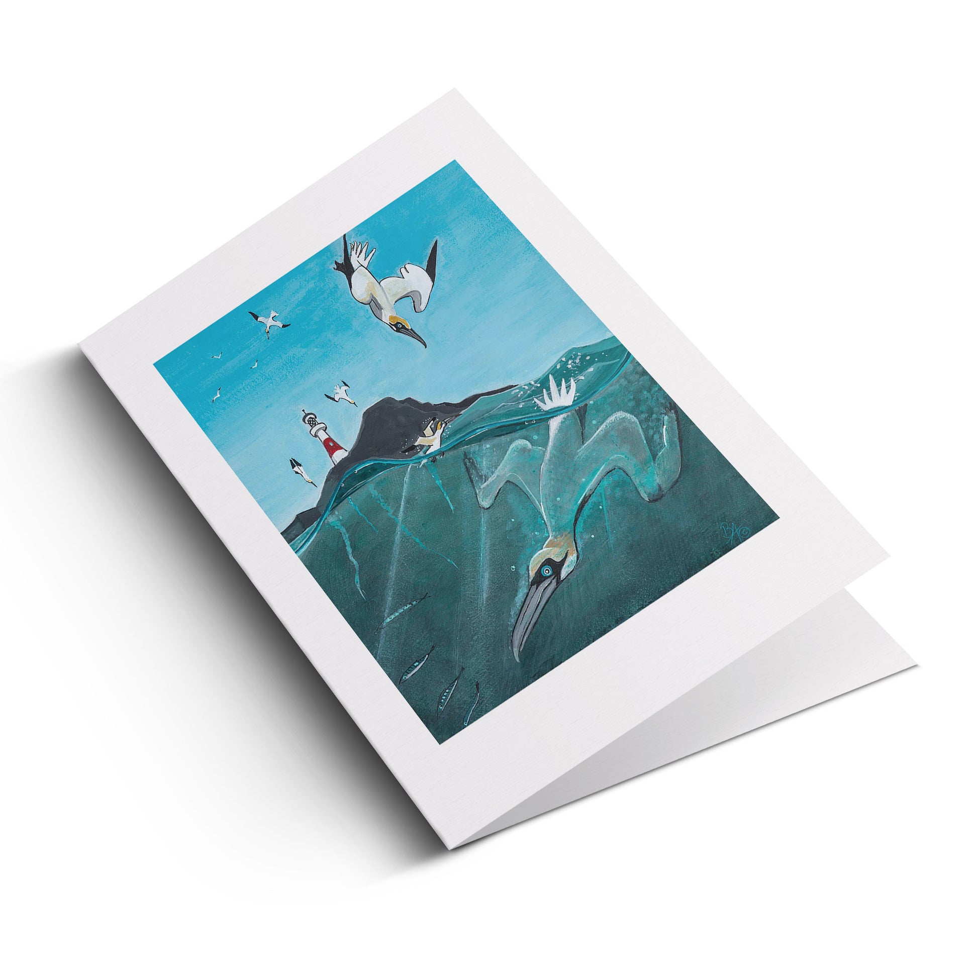 Aerial Divers Greeting Card by Brian Andrew 