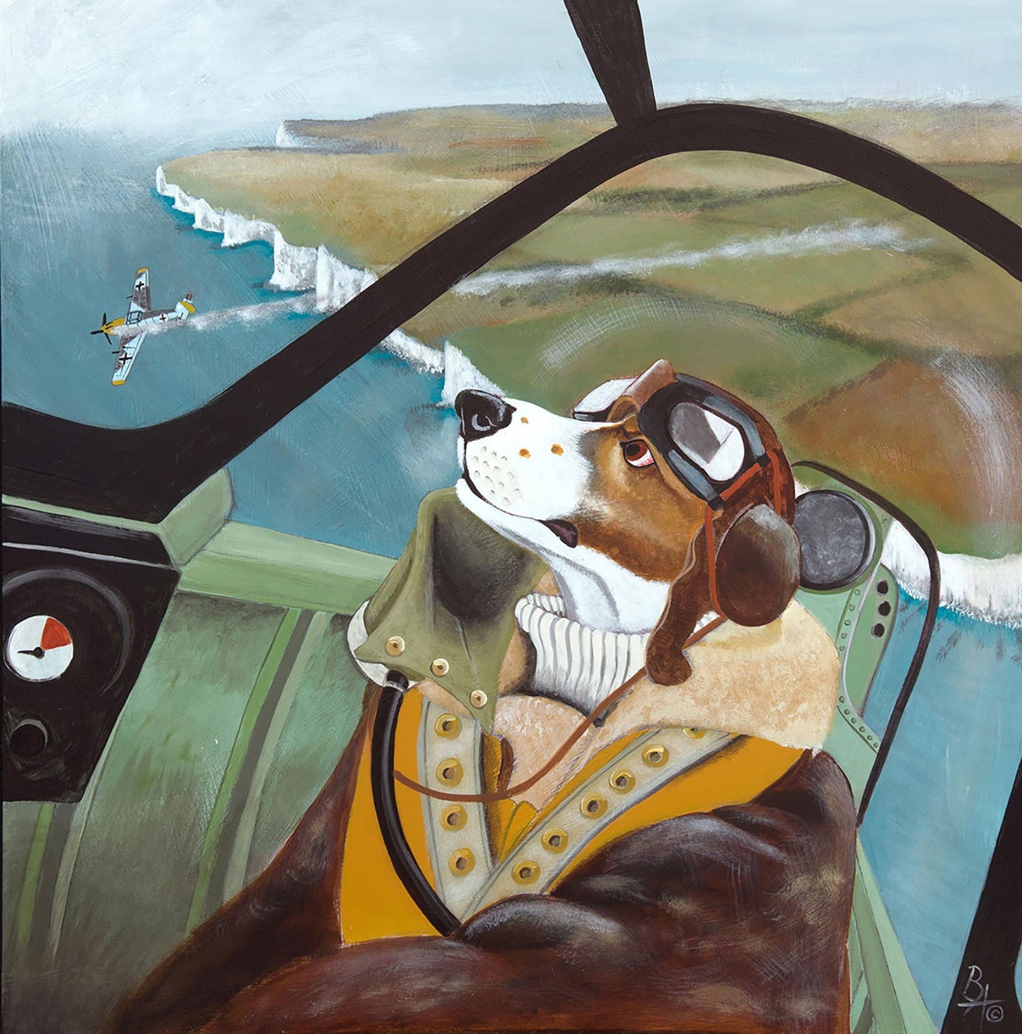 'Dogfight Over Dover' Limited Edition Giclée Art Print